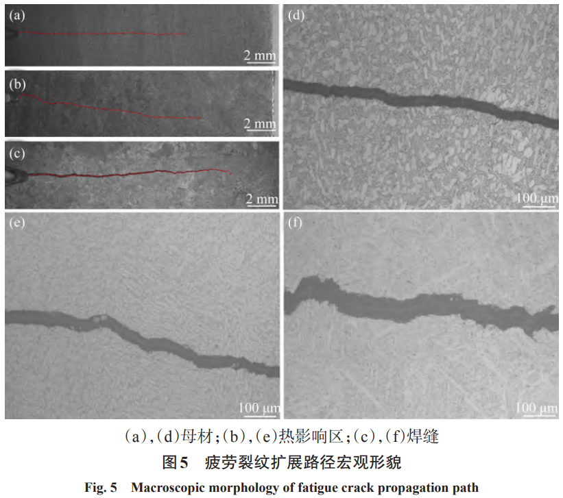 12mm厚TC4鈦合金激光-MIG復(fù)合焊接頭疲勞裂紋擴(kuò)展行為研究 12mm厚TC4鈦合金激光-MIG復(fù)合焊接頭疲勞裂紋擴(kuò)展行為研究